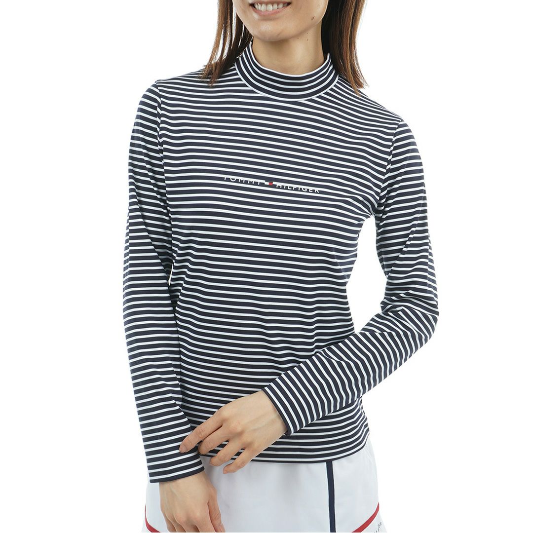 [トミーヒルフィガー] レディース ベア天 長袖モックネックシャツ