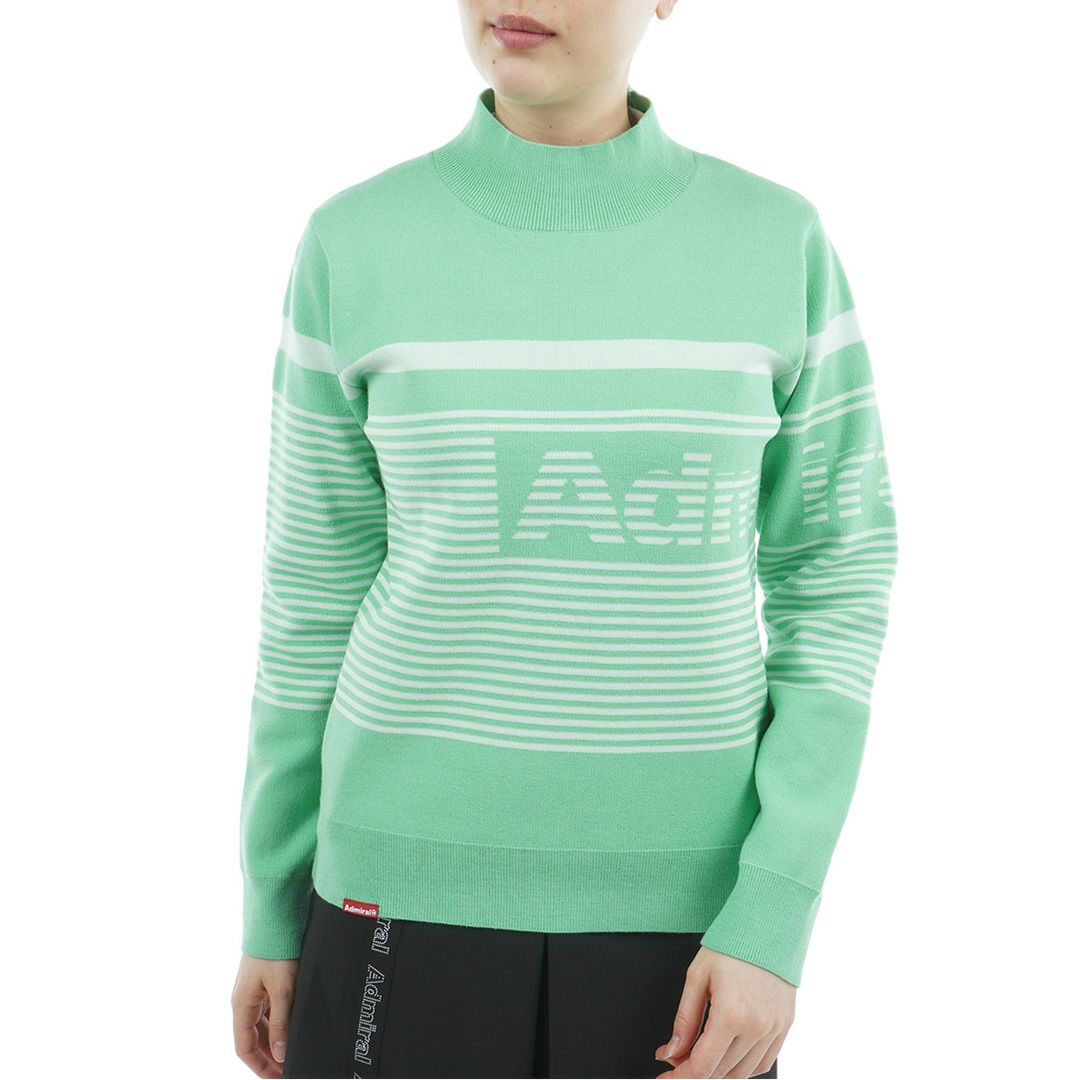 [アドミラル ゴルフ] レディース パネルBD ボトルネックセーター