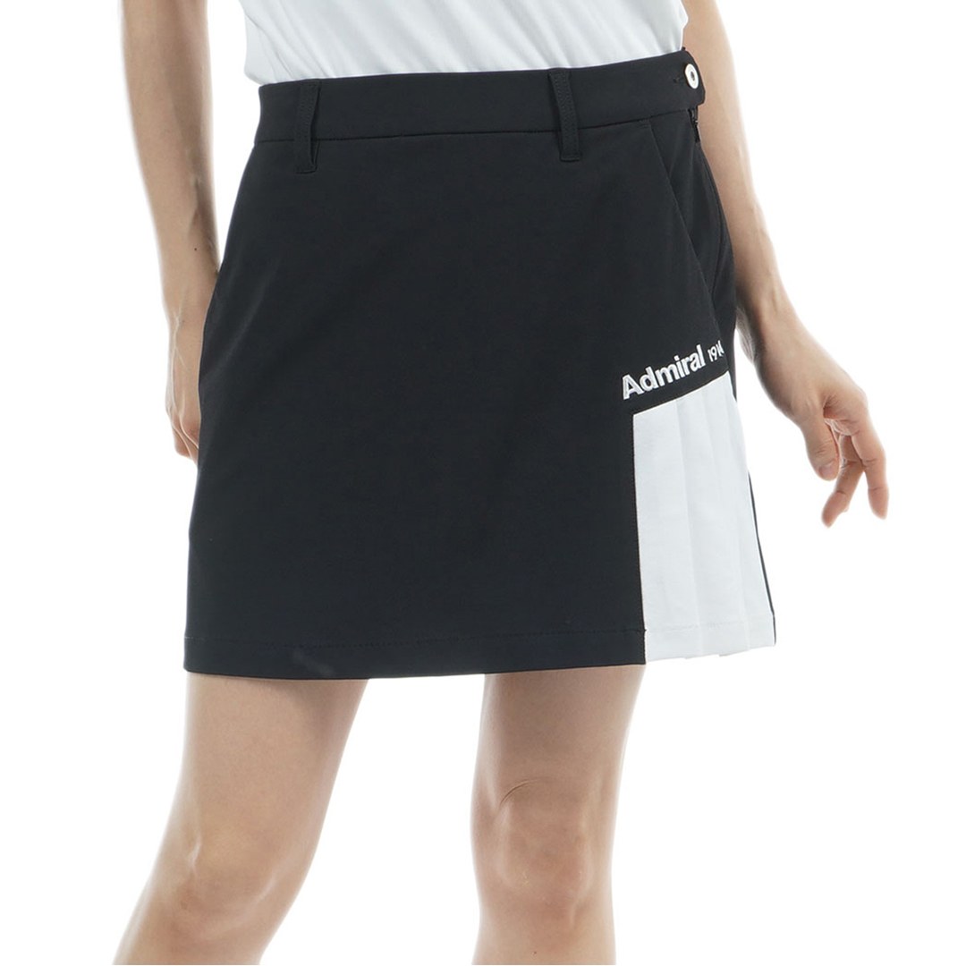 [アドミラル ゴルフ] レディース 透け防 サイドプリーツスカート