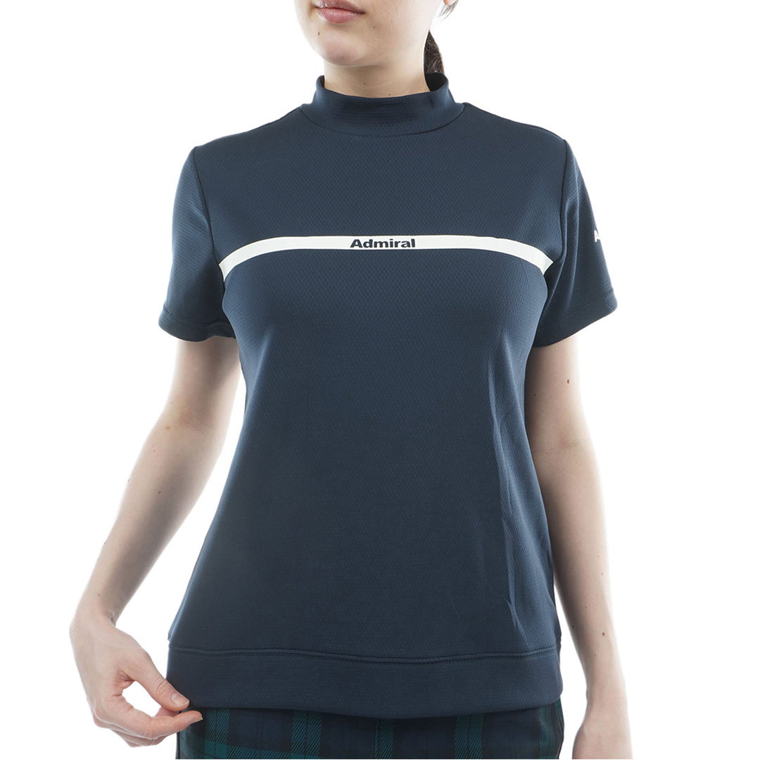 [アドミラル ゴルフ] レディース カラタッチ モックネックシャツ