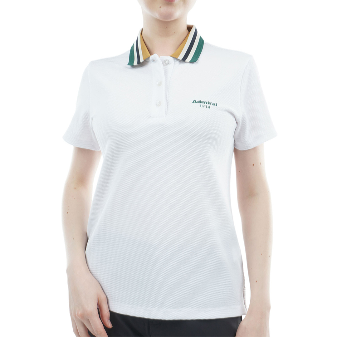 [アドミラル ゴルフ] レディース ポップコーン ラインポロシャツ