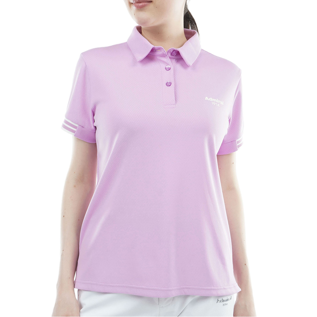 [アドミラル ゴルフ] レディース カラタッチ ワンポイントロゴシャツ