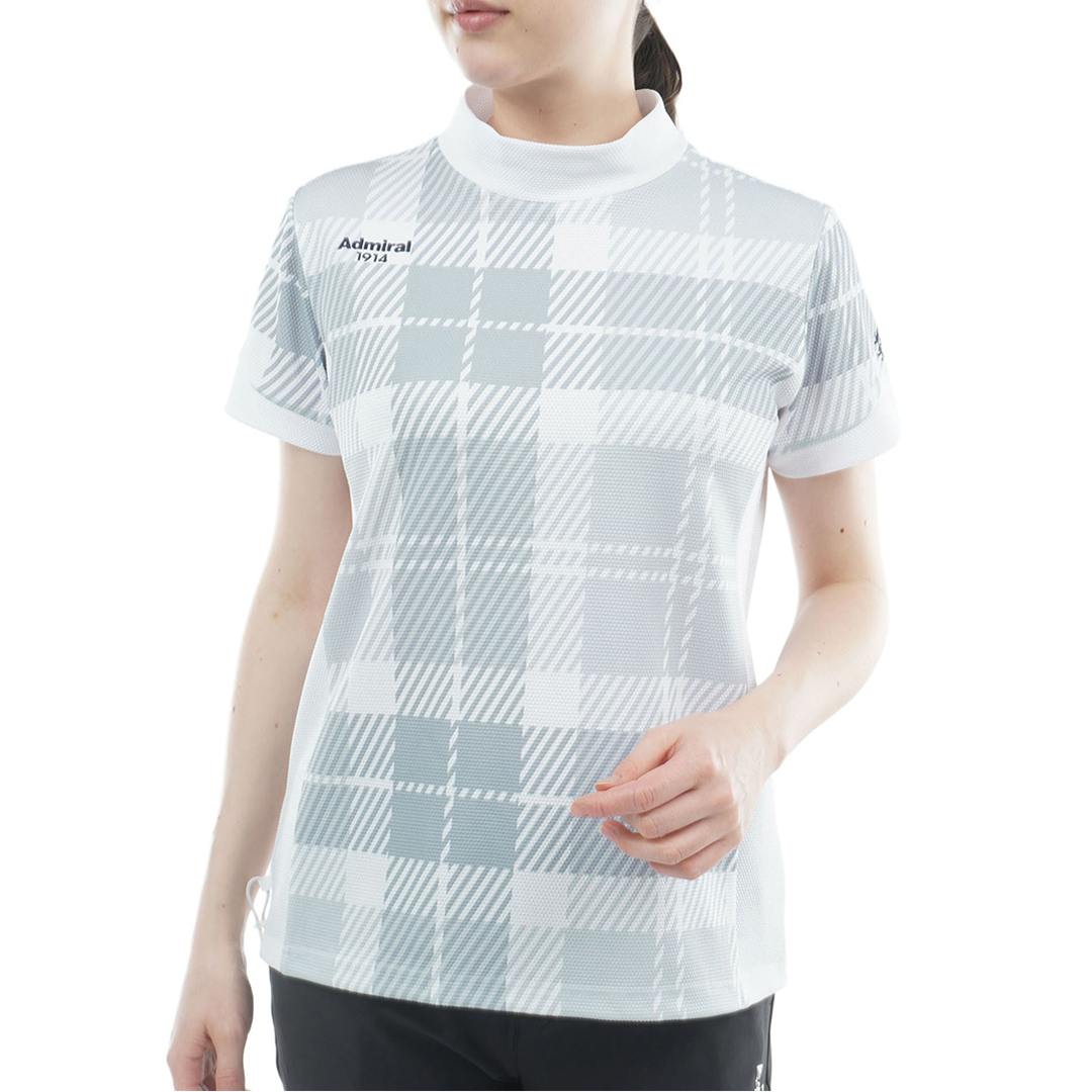 [アドミラル ゴルフ] レディース ポップコーン モックネックシャツ