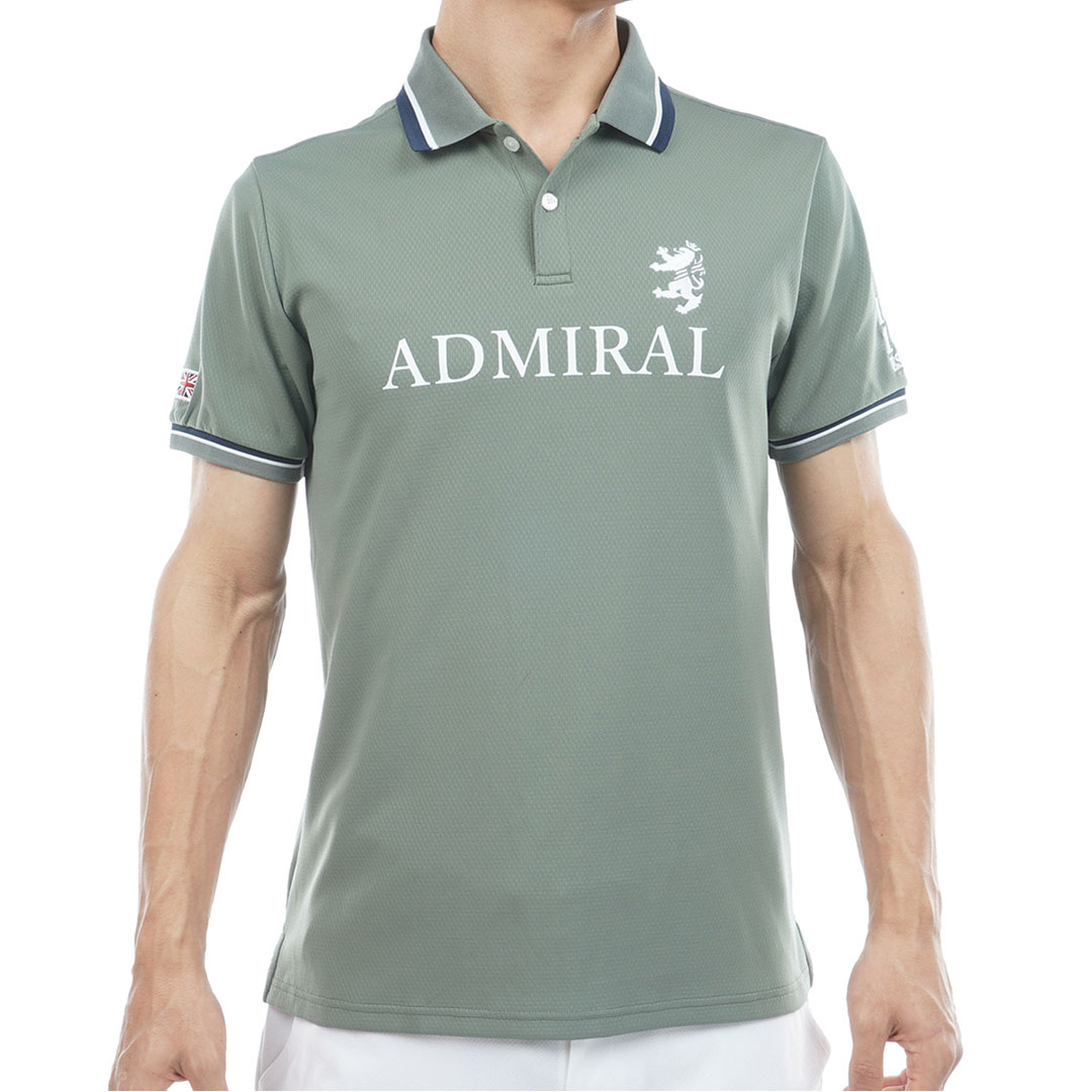 【小平智プロ着用】[アドミラル ゴルフ] メンズ カラタッチ ロゴポロシャツ
