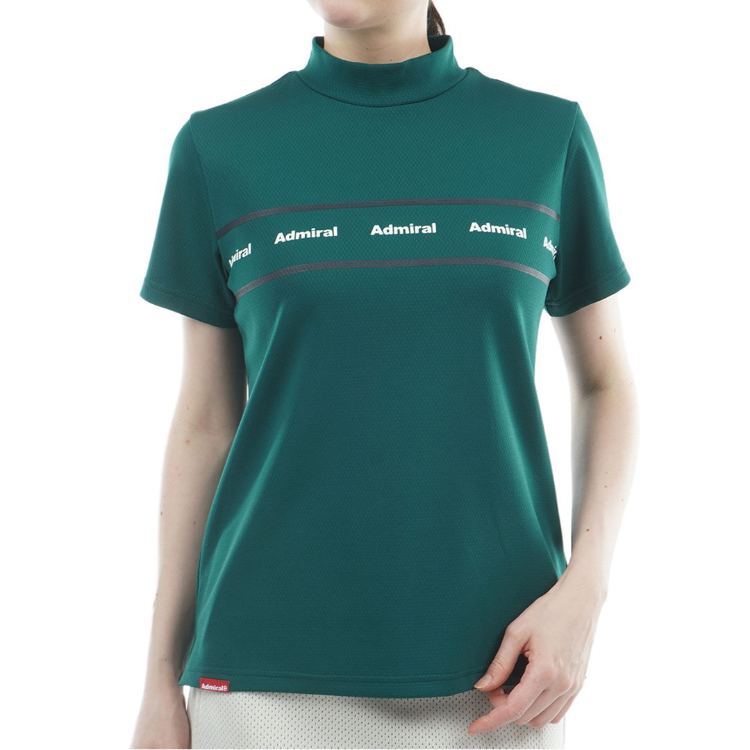 [アドミラル ゴルフ] レディース カラタッチ カラーロゴモックネックシャツ