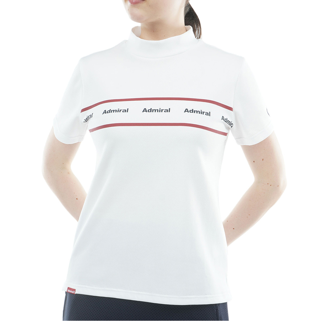 [アドミラル ゴルフ] レディース カラタッチ カラーロゴモックネックシャツ