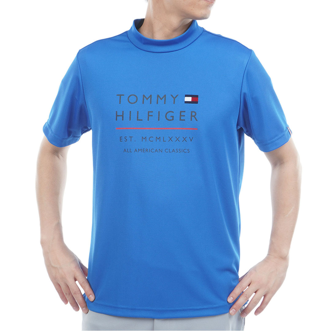 [トミー ヒルフィガー ゴルフ] メンズ フロントロゴ 半袖モックシャツ