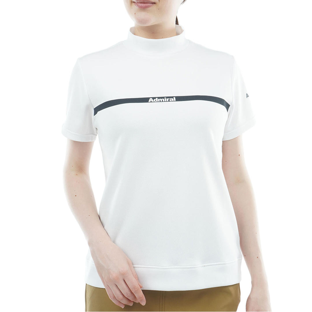 [アドミラル ゴルフ] レディース カラタッチ モックネックシャツ