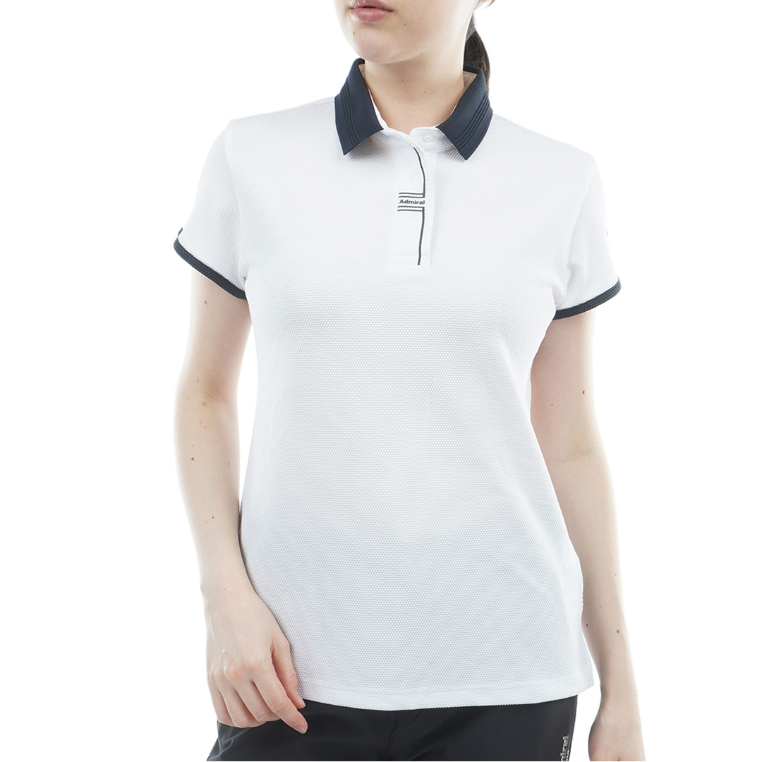 [アドミラル ゴルフ] レディース ポップコーン フレンチスリーブシャツ