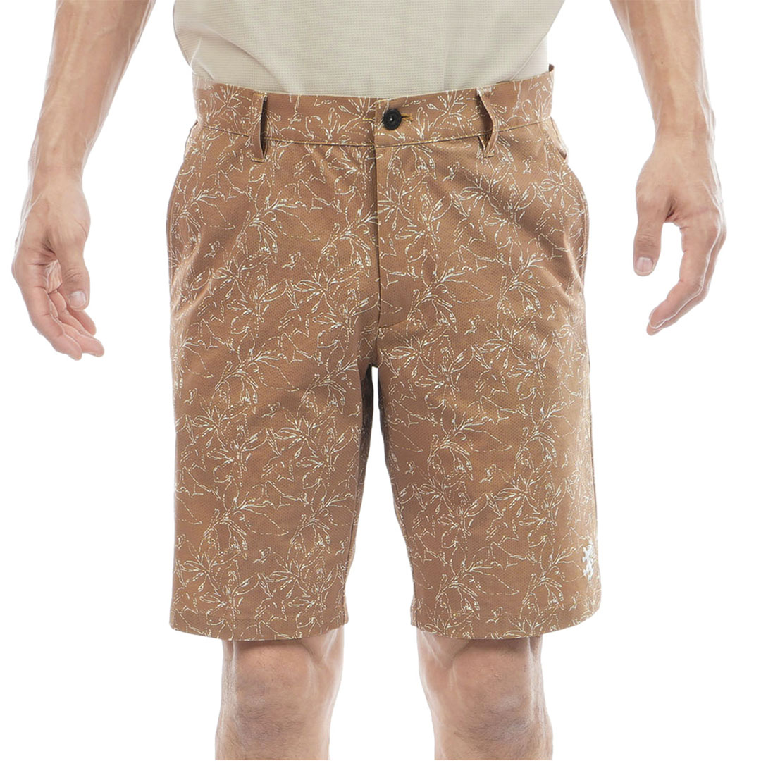 [アドミラル ゴルフ] メンズ ストレッチメッシュ リーフプリント ショートパンツ