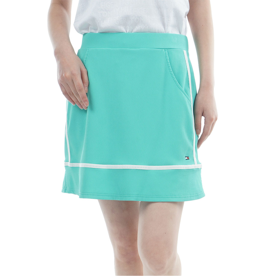 [トミー ヒルフィガー ゴルフ] レディース ストレッチコードピケ スカート