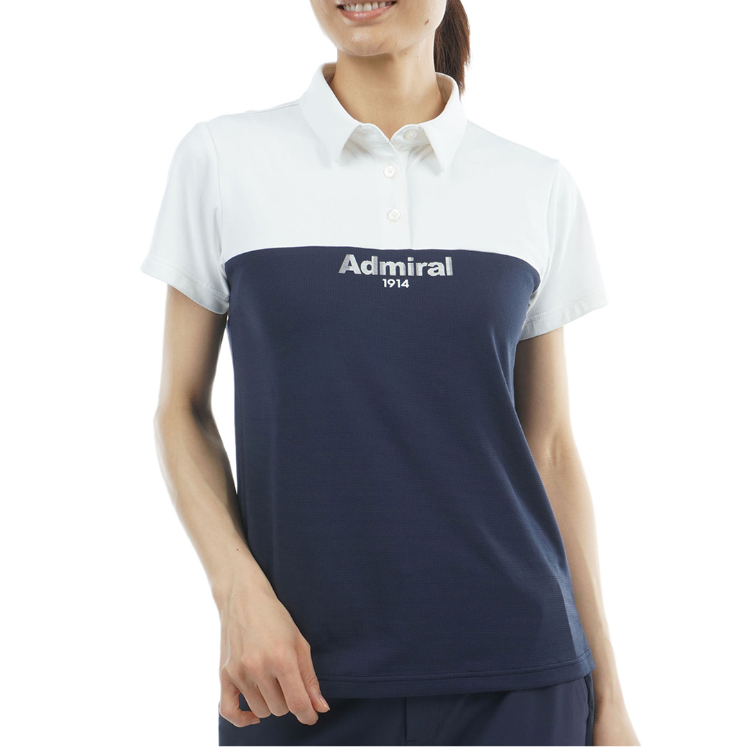 [アドミラル ゴルフ] レディース カラタッチプラス ツートンカラーシャツ