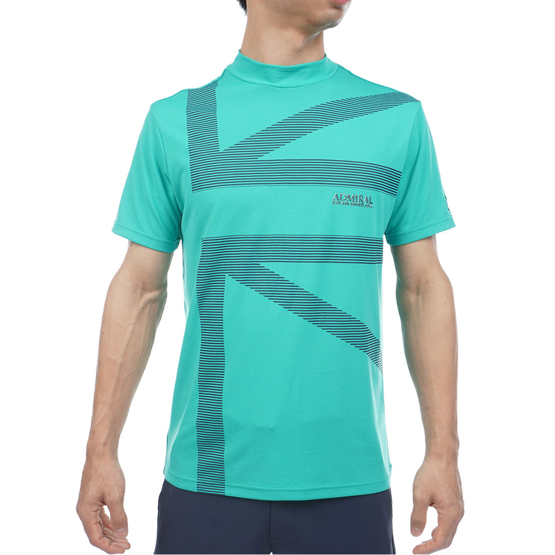 [アドミラル ゴルフ] メンズ カラタッチプラス UJプリントモックネックシャツ