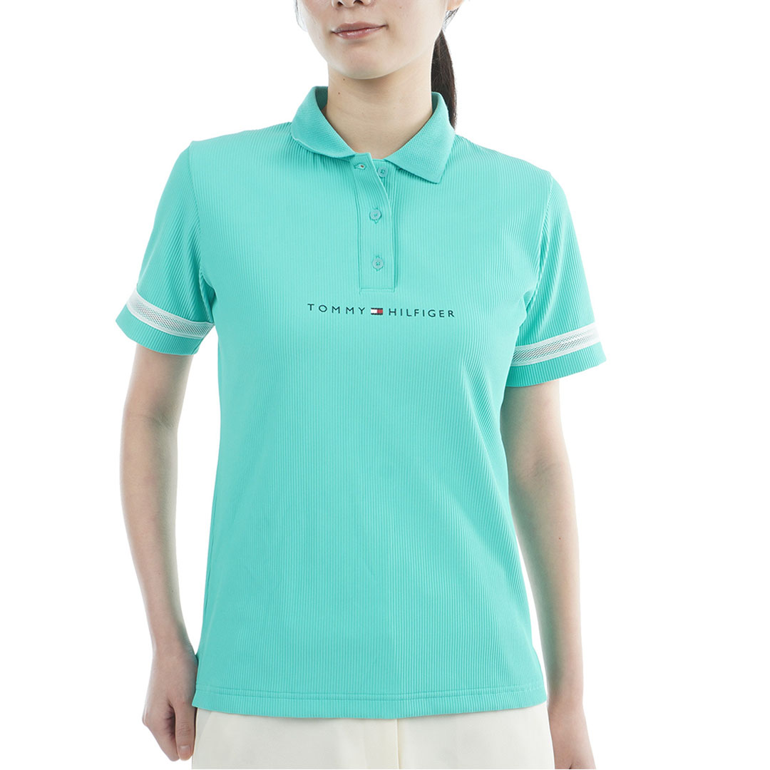[トミー ヒルフィガー ゴルフ] レディース ストレッチコードピケ ポロシャツ