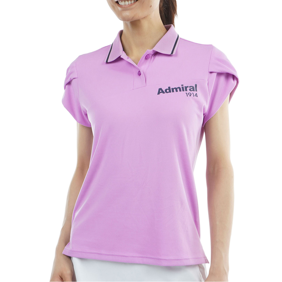 [アドミラル ゴルフ] レディース カラタッチプラス フレンチスリーブポロシャツ