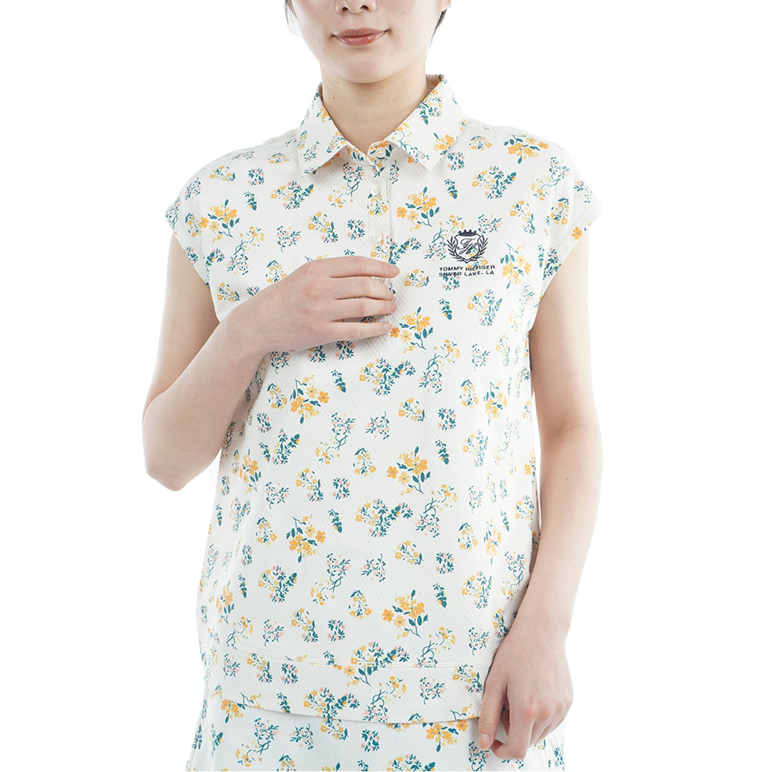 [トミー ヒルフィガー ゴルフ] レディース ラウンドヘム フレンチポロシャツ