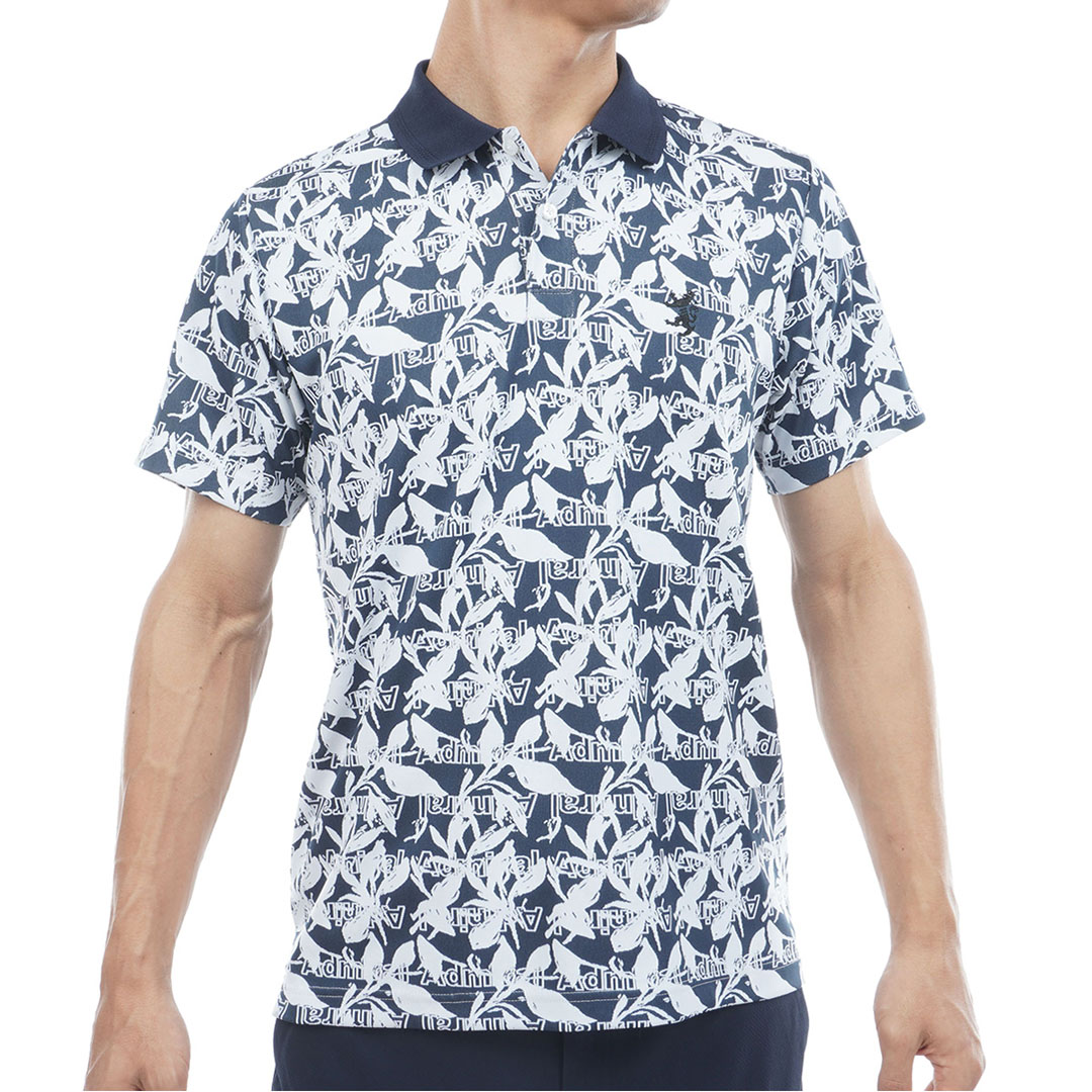 [アドミラル ゴルフ] メンズ リーフジャガード ポロシャツ